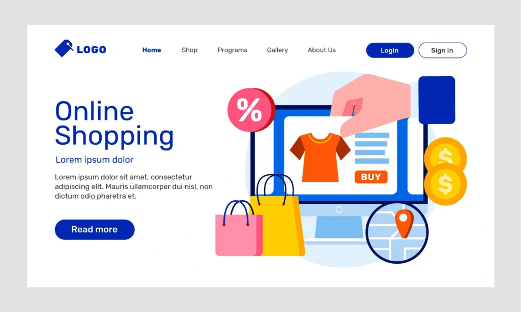 E-commerce web design