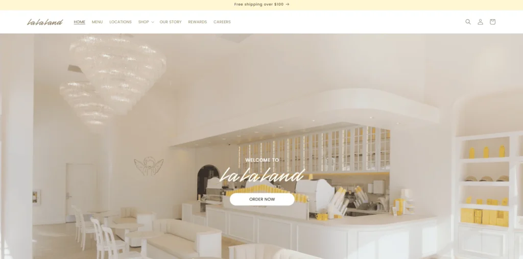 La La Land Kind Cafe Website Design