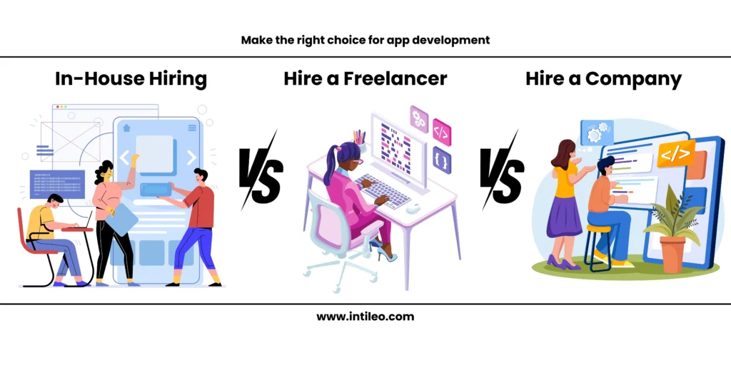 inhouse vs freelancer vs company for app development